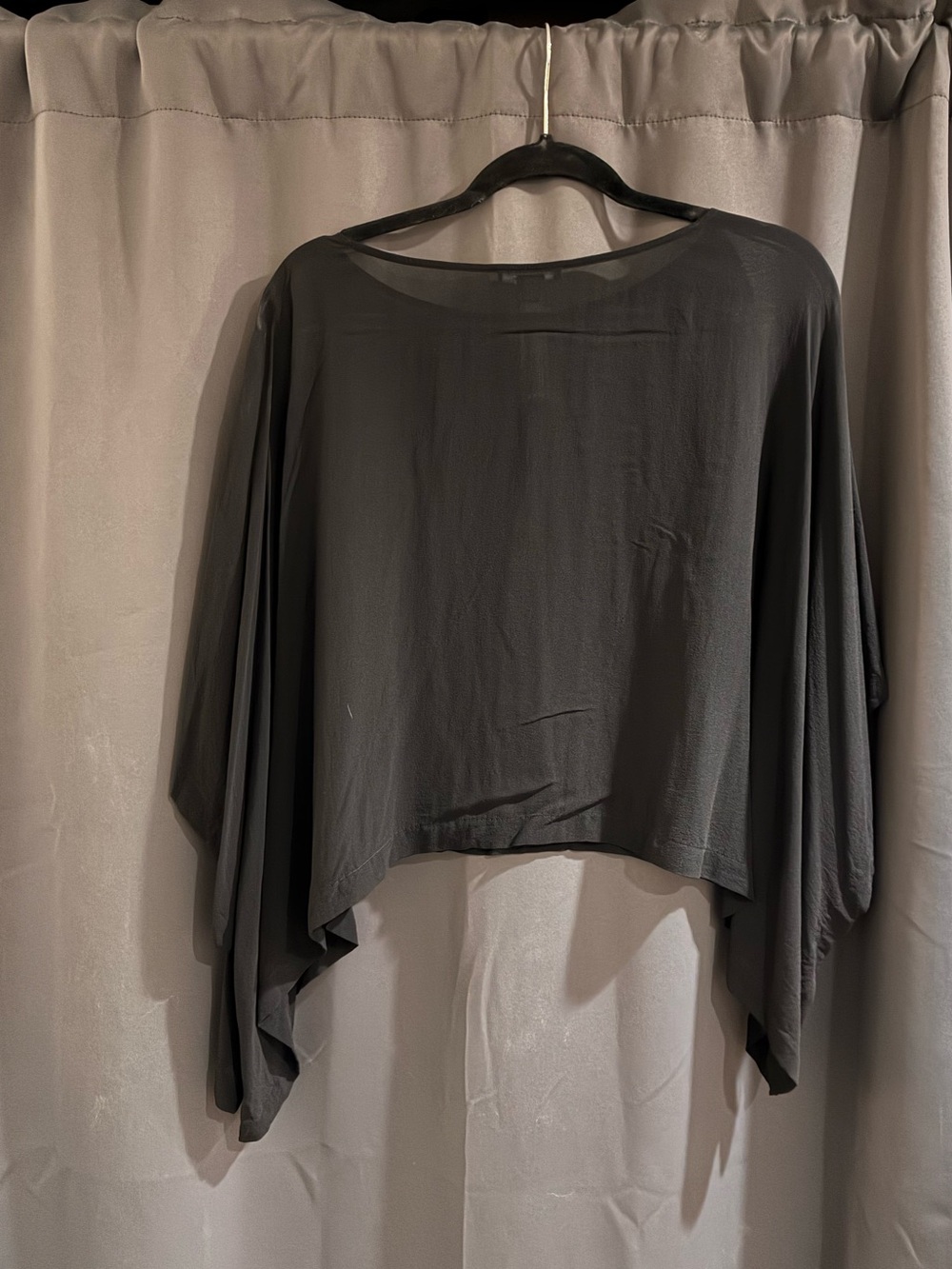 Eileen Fisher draped sheer poncho top, 1X/2X - Picture 6 of 6